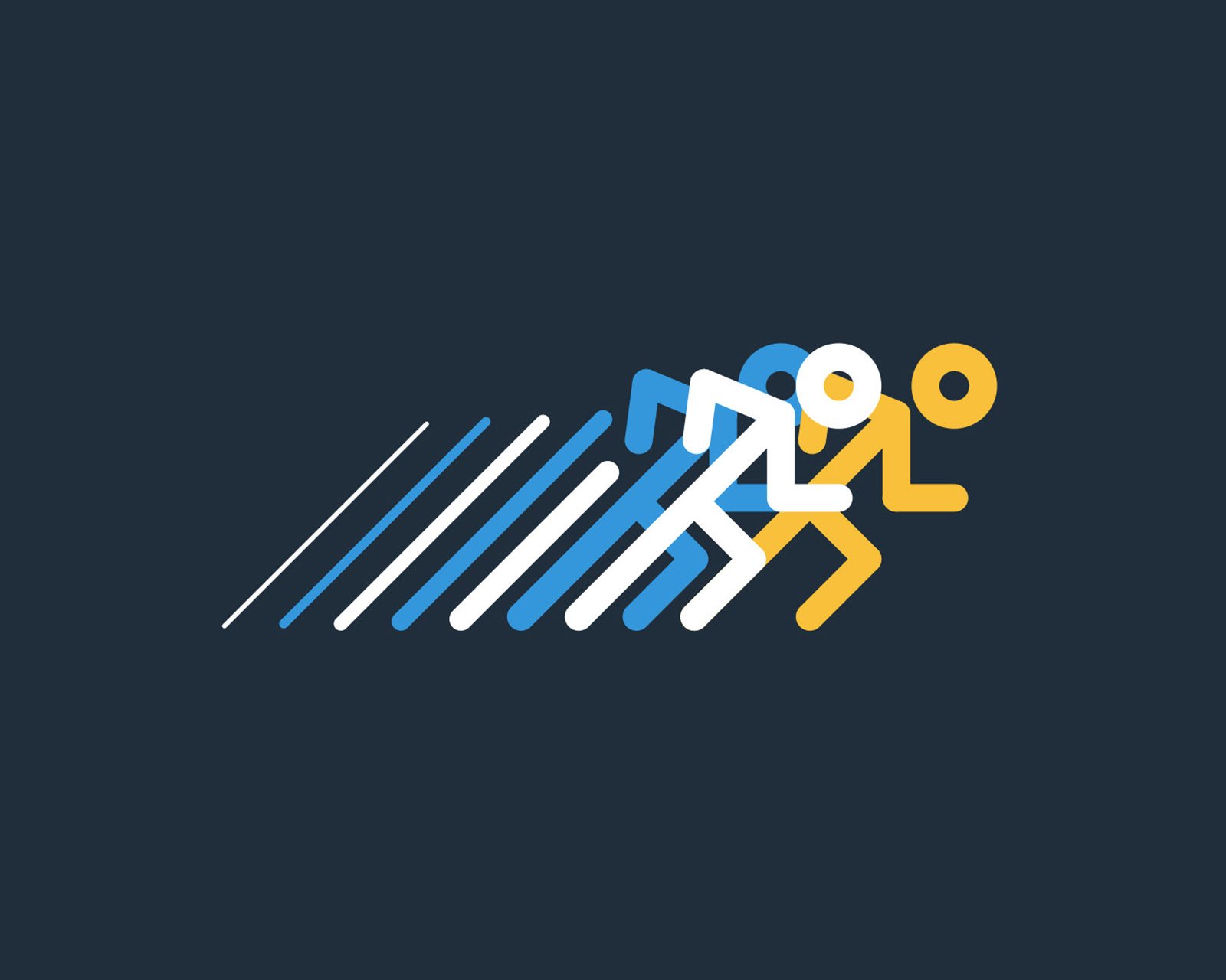 Stick Figure Running Graphic