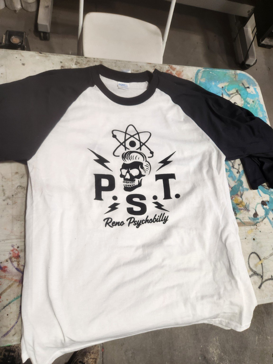 P.S.T. Reno Psychobilly screen-printed shirt